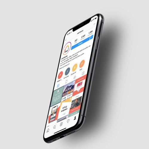 Content design with the title 'Instagram Template'