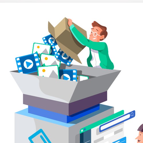 Animated illustration with the title 'illustration piximate'