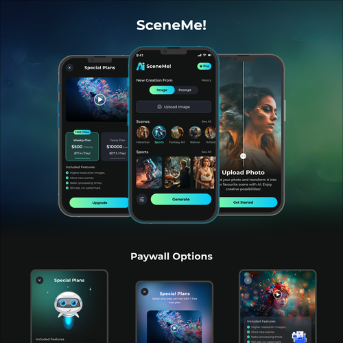 Profile design with the title 'AI - Creating Unique Photos'