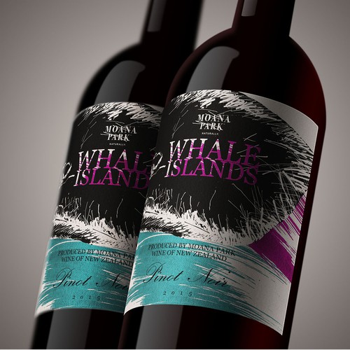 Drawing label with the title 'Hand drawn wine label'