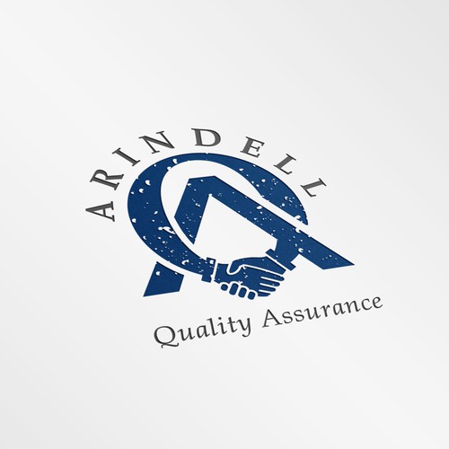 Rustic brand with the title 'Logo concept for Arindell Quality Assurance'