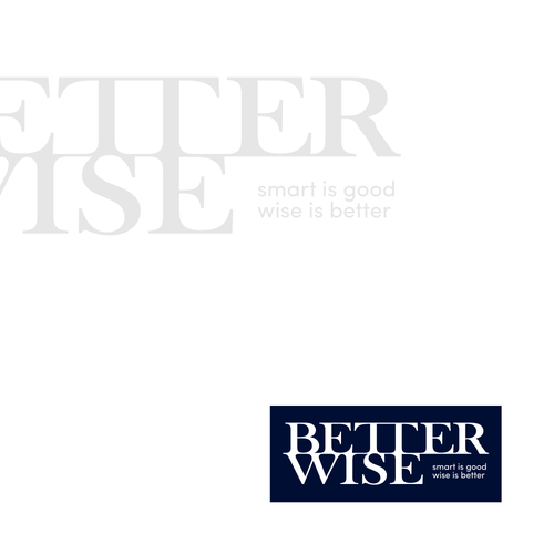 Lettering brand with the title 'Typography logo for Better Wise'