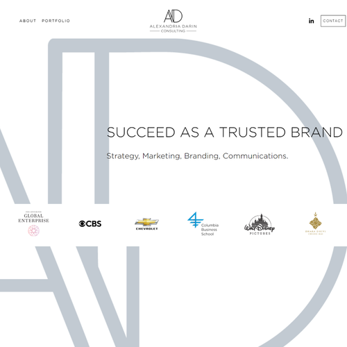 Font design with the title 'Alexandria Darin'