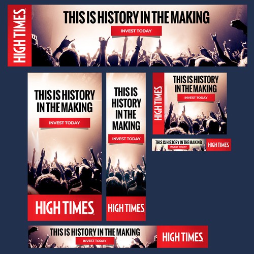 Weed design with the title 'Set of Banner Ads for Cannabis Publication.'