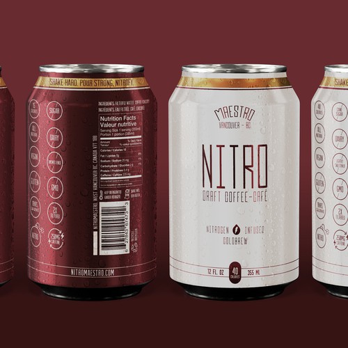 Beer label with the title 'Nitro Infused Coldbrew Coffee '