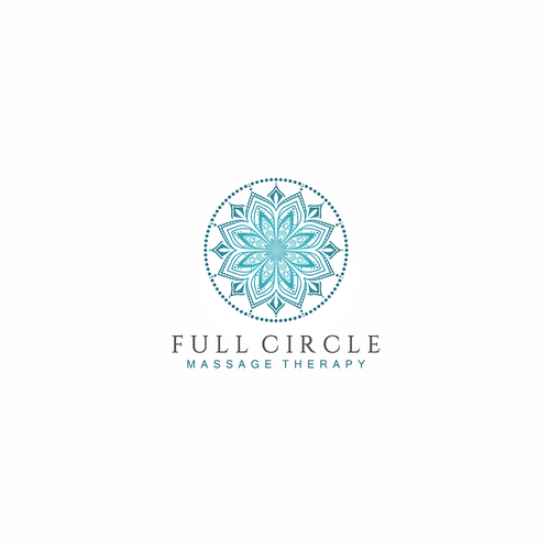 Mandala logo with the title 'Full Circle Message Therapy'