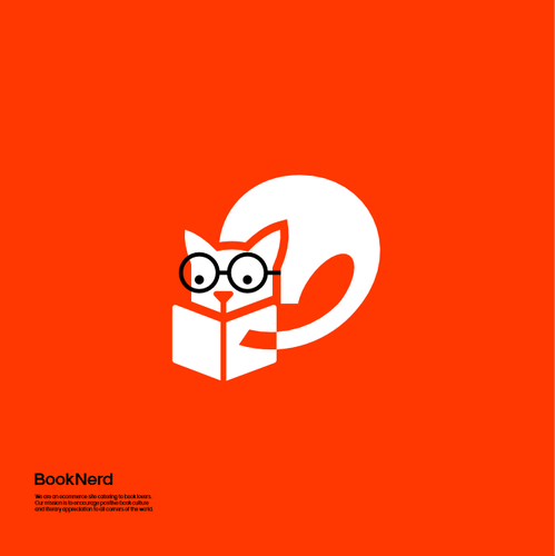 Book brand with the title 'Nerd Dog character logo'