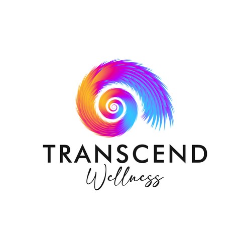 Spiral design with the title ' colourful, inside spiral seashell for Energy Pracitioner/Intuitive'