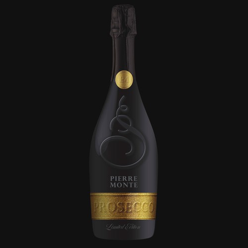 Sophisticated label with the title 'Limited Edition Festive Prosecco Wine Bottle Label Needed'