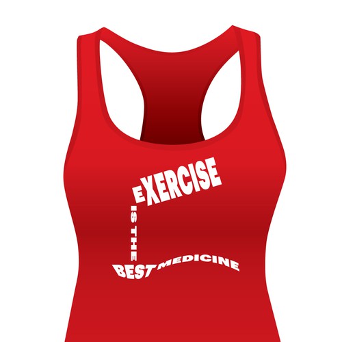 Tank top design with the title 'Fitness Shirt Design'