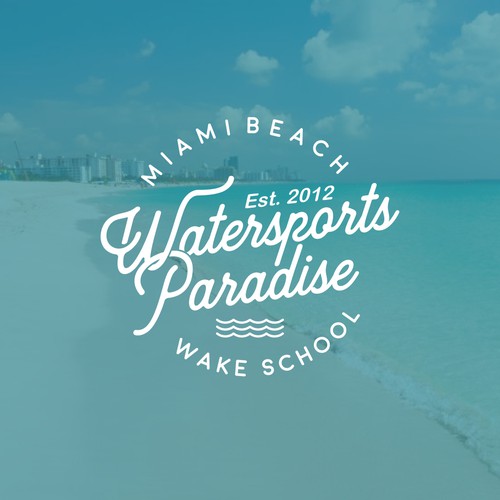 Miami design with the title 'Winner of Watersports Paradise Contest'