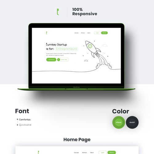 Rocket design with the title 'Turnkey Startup'