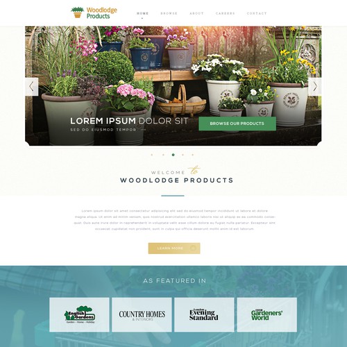 Heritage design with the title 'Garden Flower Pot website with an English Heritage feel'