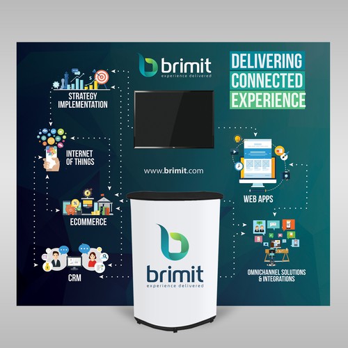 Trade show design with the title 'Brimit Trade Show Backdrop'