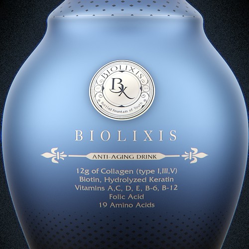 Luxury packaging with the title 'PET bottle for 355ml Collagen Drink'