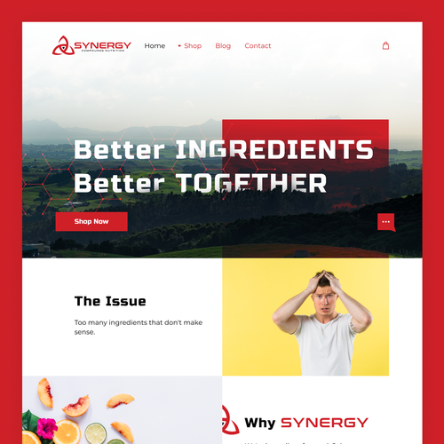 Nutrition website with the title 'Attractive and simple website for Supplement company'