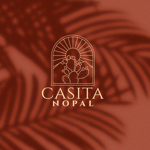 Earthy design with the title 'Logo design for Casita Nopal'