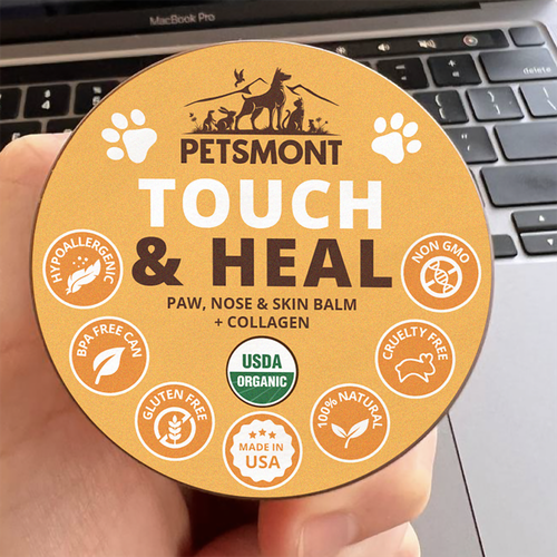 Pet label with the title 'Pet Brand Cosmetic Jar Label'