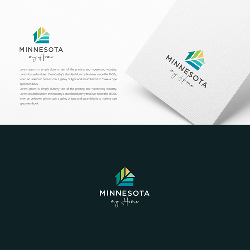 Ecological brand with the title 'Colourful logo for real estate'