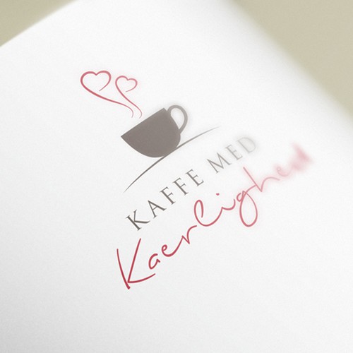 Coffee shop design with the title 'Kaffe Med Kærlighed logo'