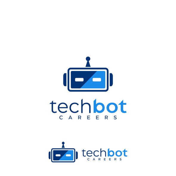Robot logo with the title 'Logo for TechBot Careers'