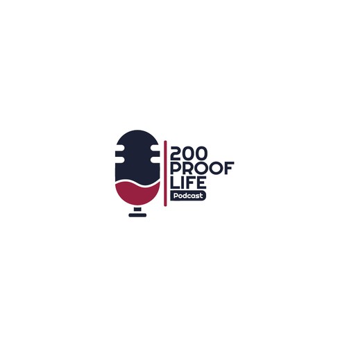 L logo with the title '200 Proof Life Podcast'