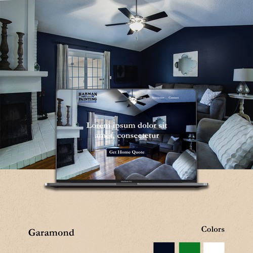 Home website with the title 'Simple Web Design for Home Painting Company'