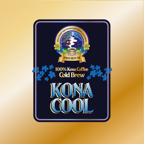 Coffee brand with the title 'mountain thunder coffe plantation'