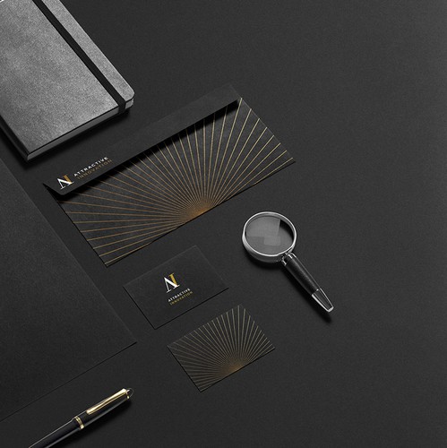 Masculine brand with the title 'Monogram Logo for Attractive Innovation'