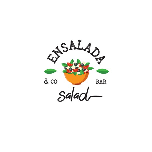 Vegetarian logo with the title 'Ensalada'