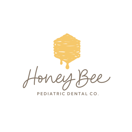 Honeycomb design with the title 'Honey Bee LOgo'