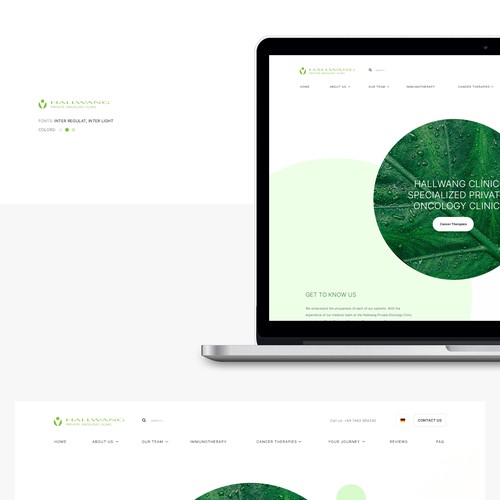 Beauty website with the title 'Hallwang Clinic GmbH'