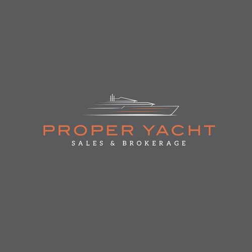Yacht design with the title 'Luxury Minimalist Yach Sales Logo'