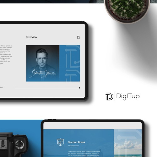 Google Slides design with the title 'Presentation design for IT Consultant'