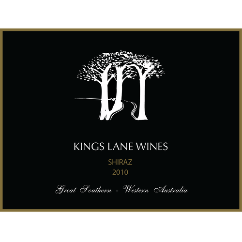 Shiraz label with the title 'Kings Lane Wines'
