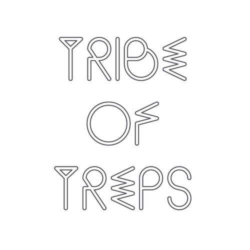 Tribal logo with the title 'Hipster Fashion Logo'