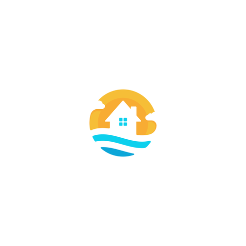 Summer paradise logo with the title 'Oceanic Real Estate'