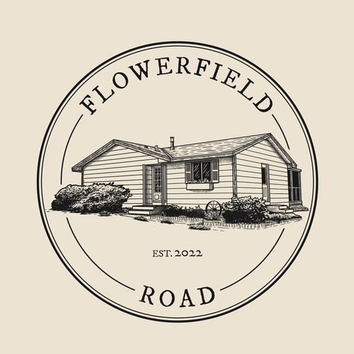 Cabin logo with the title 'house sketch logo'