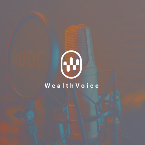 Web design logo with the title 'WealthVoice Logo'