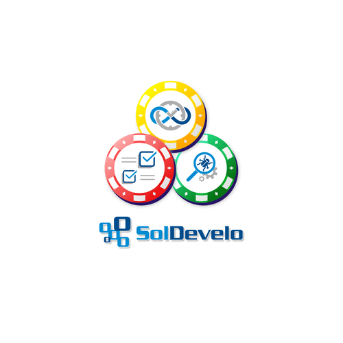 拉斯维加斯的标志与标题“SolDevelo充满活力的拉斯维加斯的概念”