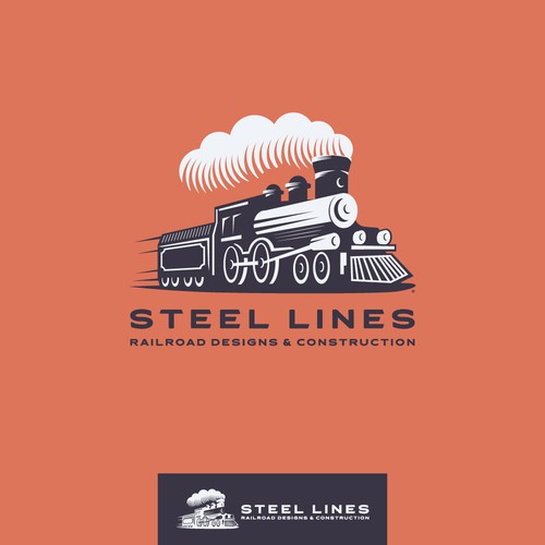 Railway design with the title 'Steel Lines'