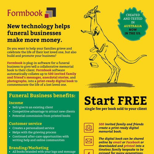 Funeral design with the title 'Flyer for funeral business'