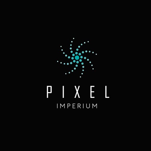 Pixel logo with the title 'Cool logo for brand shop'