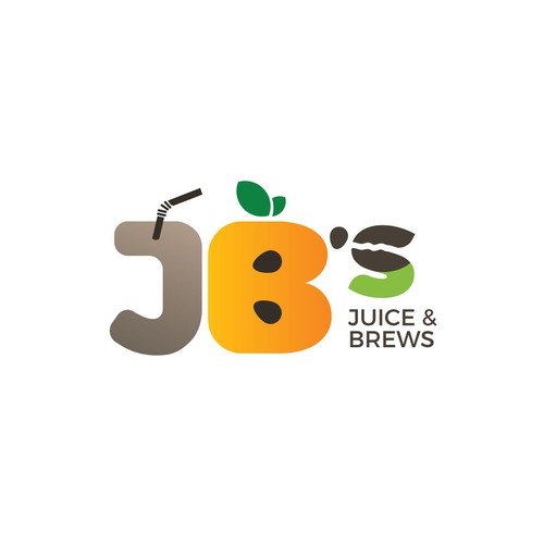 Pattern logo with the title 'Juice & Brews'