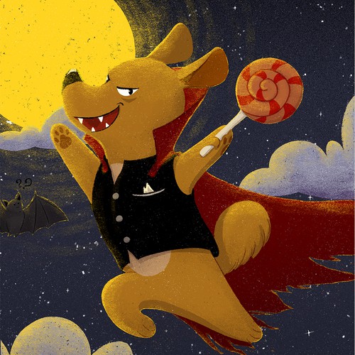 Dog illustration with the title 'Recreate my nephew's artwork'