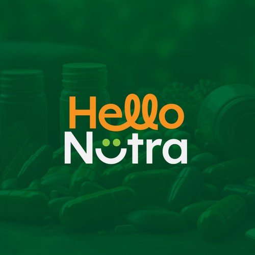 Healthy food design with the title 'Hello Nutra'