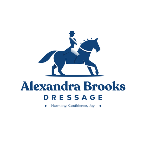 Dressage logo with the title 'DRESSAGE HORSE FOR HORSE TRAINING'