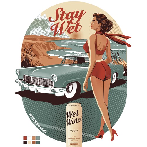 T-shirt with the title 'Wet Water'