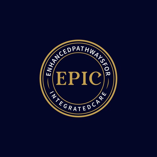 Epic logo with the title 'EPIC – Modern Premium Healthcare Badge Logo Design'