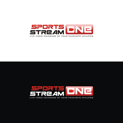 Athlete logo with the title 'Logo concept for live broadcast of sporting events.'